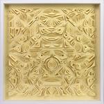 Planar States (Ivory), 2020; papercut; 20 x 20 x 2 in.